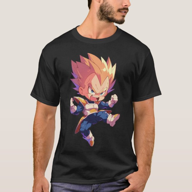 T-shirt vegeta fille moderne (Devant)