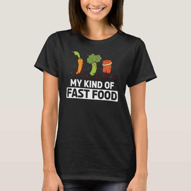 T-shirt Végétable Drôle Mon Genre De Restauration Rapide V (Devant)