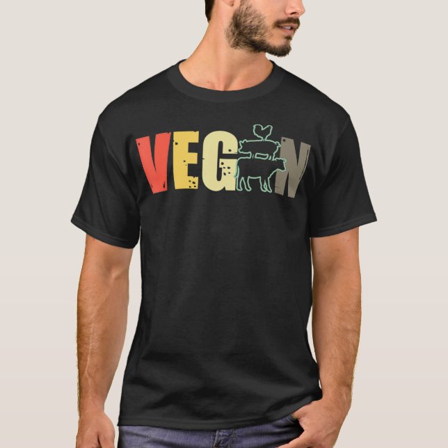 T-shirt Végétal Amoureux des animaux Végétarien Foodie Vég (Devant)