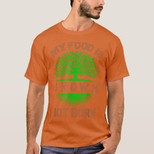 T-shirt Végétal avec Citation végétarienne Ma nourriture e