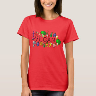 T-shirt Végétal. fruits. droit animal. nourriture crue. T-