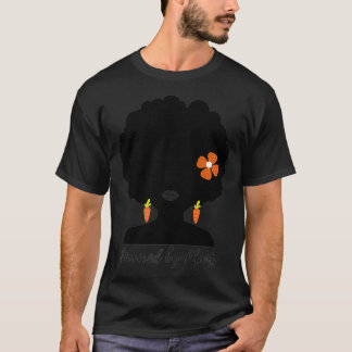 T-shirt Végétal Noir Africain Américain Femme Végétarienne