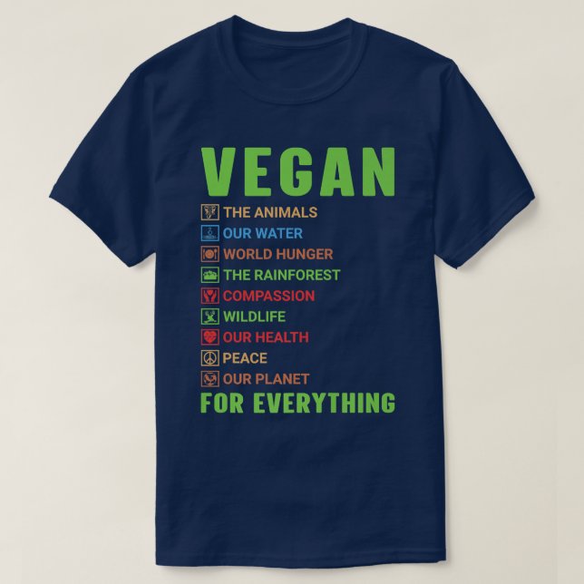 T-shirt Végétal Pour Tout Magnifique Végétarien Fier Vega (Design devant)