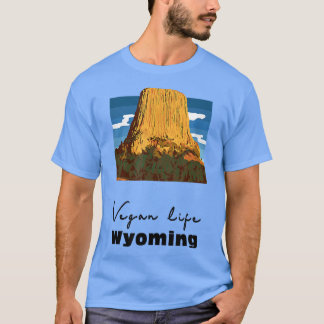 T-shirt Végétal Vie Wyoming WFPB Végétarien Herbivore Plan
