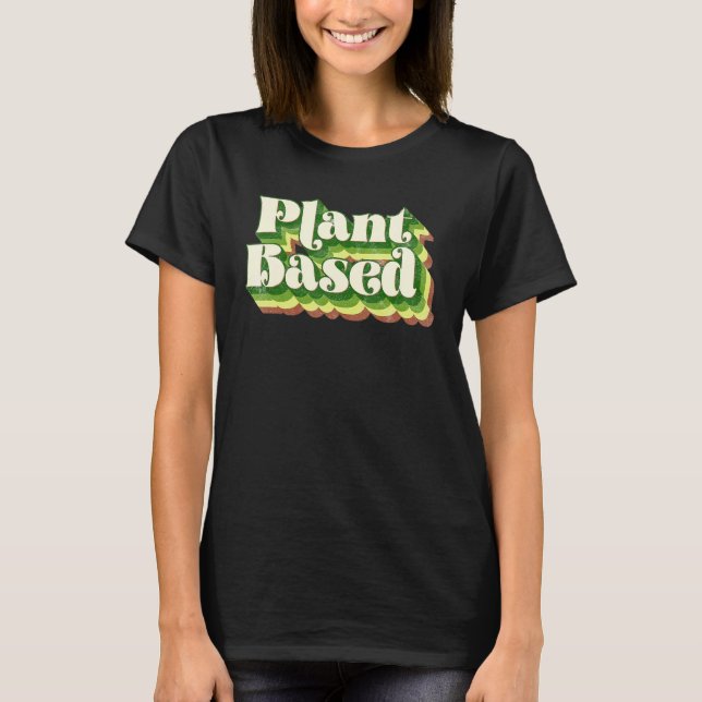 T-shirt Végétalien à base de plantes alimenté par des plan (Devant)