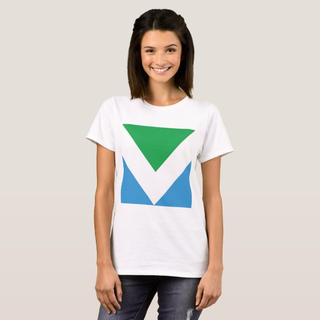 T-shirt VÉGÉTALIEN de DRAPEAU (Devant entier)