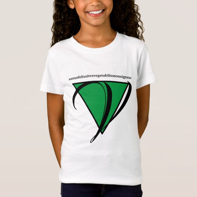 T-shirt Végétalien pour Filles (Devant)