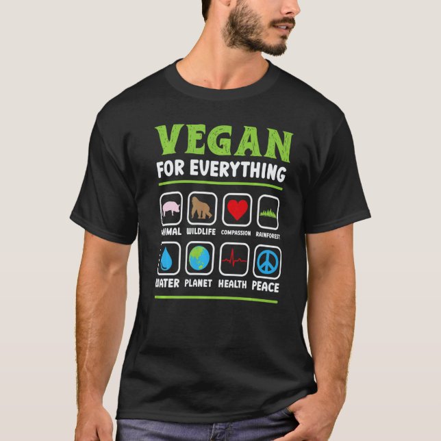 T-shirt Végétalien Pour Tout (Devant)
