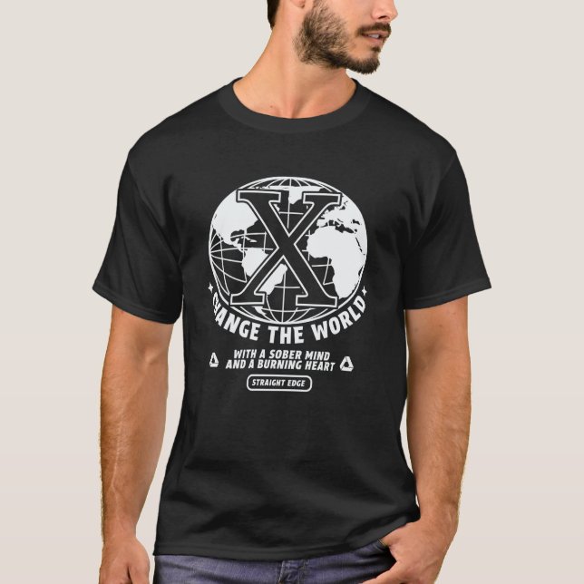 T-shirt Végétalien, Punk, Straight Edge 1 (Devant)