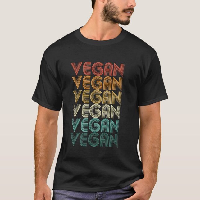 T-shirt Végétalien Rétro 80s (Devant)