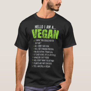 T-shirt Végétalien sarcastique Bonjour je suis un Végétal