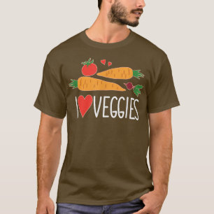 T-shirt Végétalien Végétarien J'aime les légumes Alimenta
