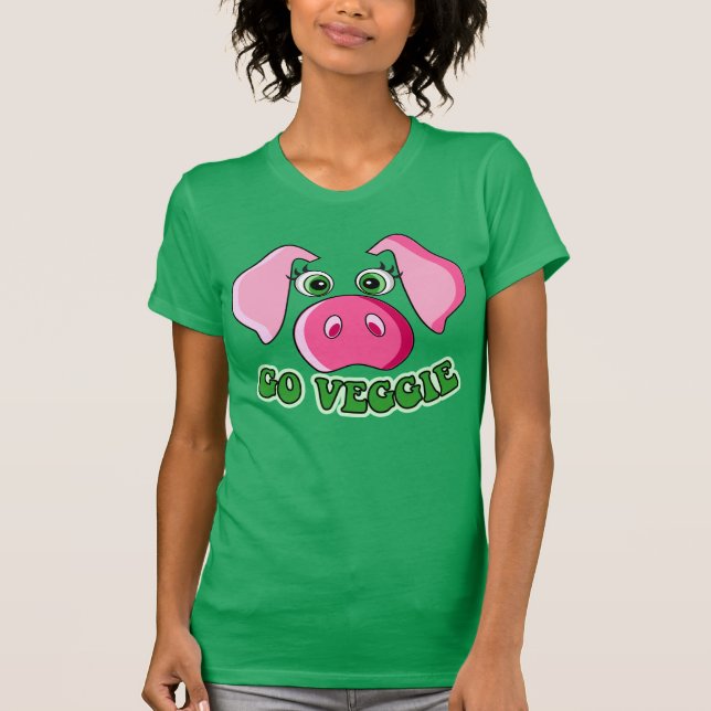 T-SHIRT VÉGÉTALIEN, VÉGÉTARIEN, VÉGÉTARIEN (Devant)