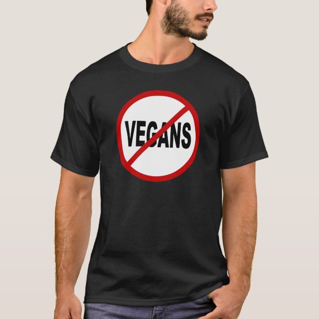 T-shirt Végétaliens de la haine Vegans/No permis la (Devant)