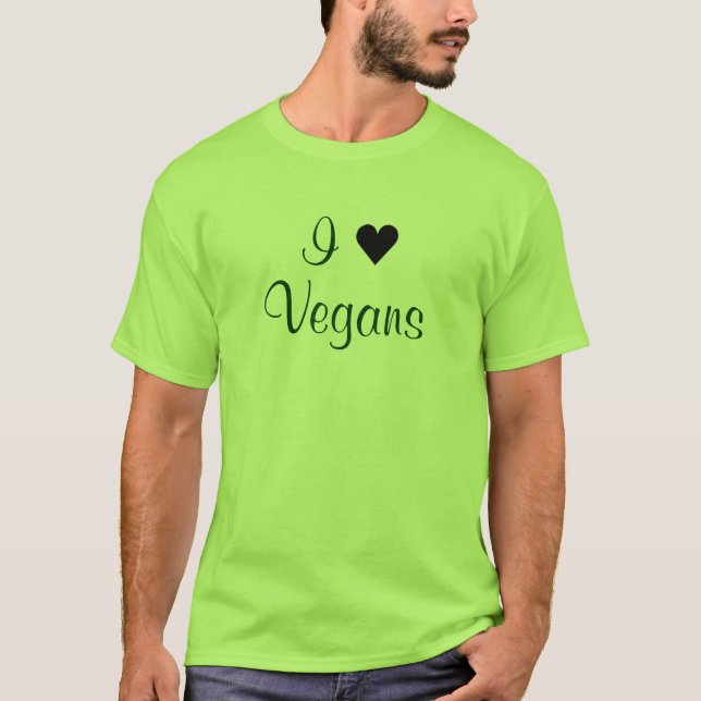 T-shirt VÉGÉTALIENS du coeur I (Devant)