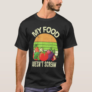 T-shirt Végétaliens Végétariens Gif Ma Nourriture Ne Crie