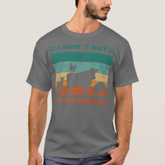 T-shirt Végétan amusant Je ne mange pas mes Homies Végétar
