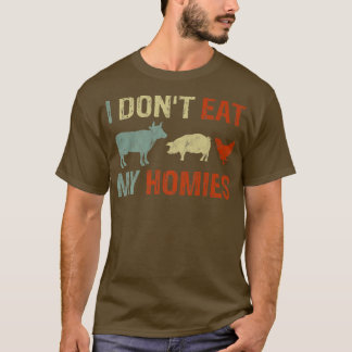 T-shirt Végétan Je ne mange pas mes Hommes Végétariens Hom