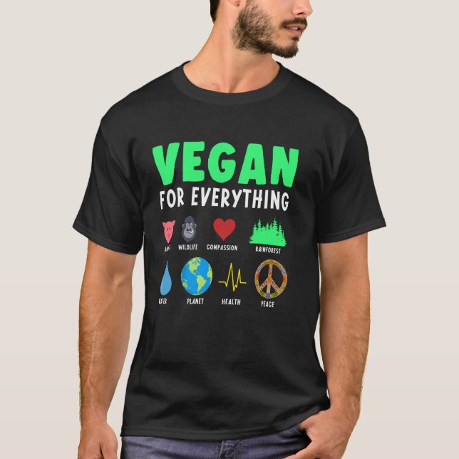 T-shirt Vegetarian Animal Organic Food Herbivore Vegan Foo (Devant)