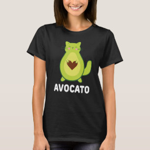 T-shirt Végétarien chat Avocado Avocat Avogato Avocato Cat