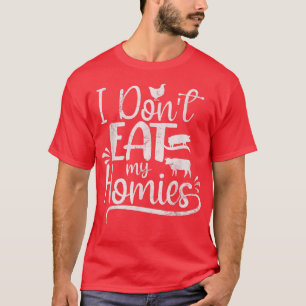 T-shirt Végétarien Je Ne Mange Pas Mes Hommes Drôle Vegan
