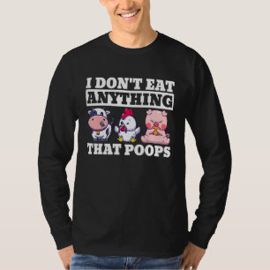 T-shirt Végétarien Je ne mange rien qui fait caca Végétali