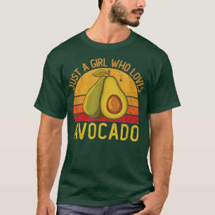 T-shirt Végétarien Jour Drôle Juste Une Fille Qui Aime Avo