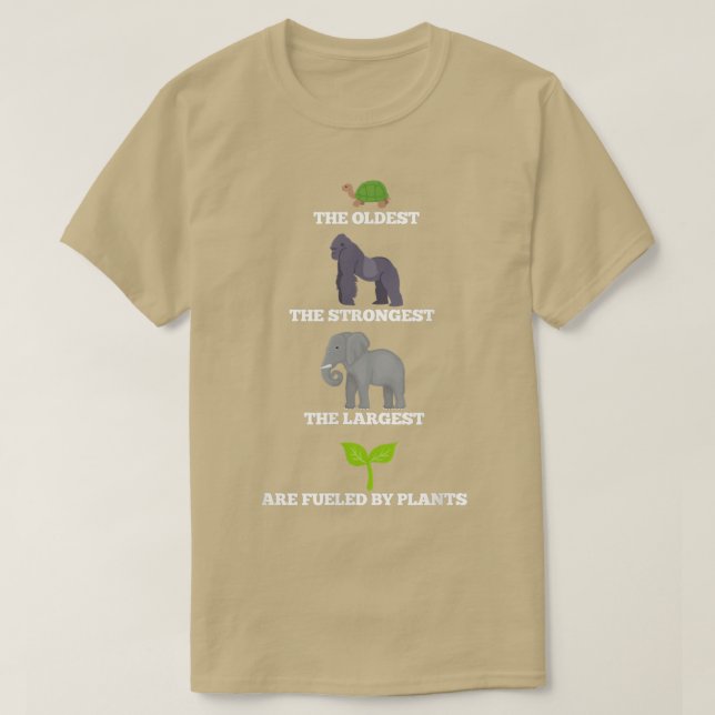 T-shirt Végétarien le plus ancien plus fort (Design devant)