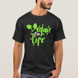 T-shirt Végétarien ou végan pour la vie feuillue Devenez v