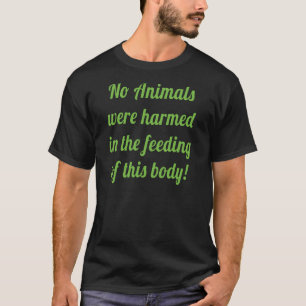 T-shirt Végétarien Pas d'animaux endommagés dans l'aliment