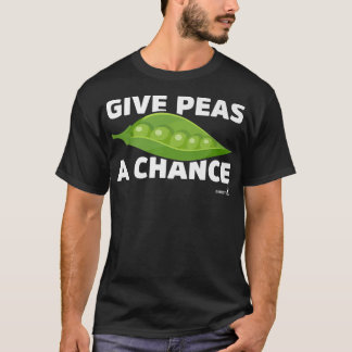 T-shirt Végétarien T Donnez une chance aux pois