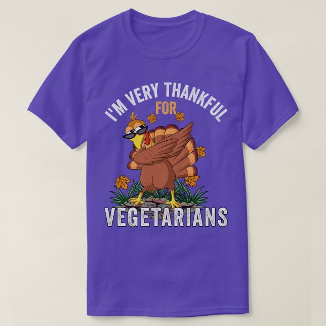 T-shirt Végétarien Thanksgiving Dabbing Dabbing Turquie am (Design devant)