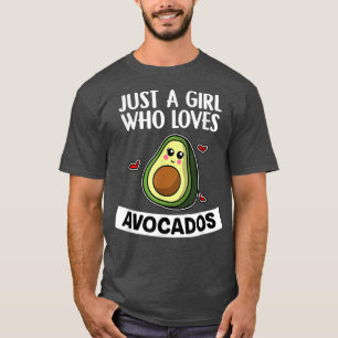 T-shirt Végétarien Vegan Avocado Juste Une Fille Qui Aime