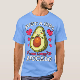 T-shirt Végétarien Vegan Avocado Juste Une Fille Qui Aime