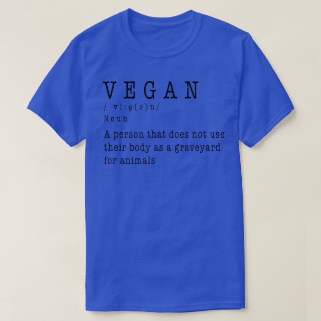 T-shirt végétarien végétalien de définition végétarienne (Design devant)