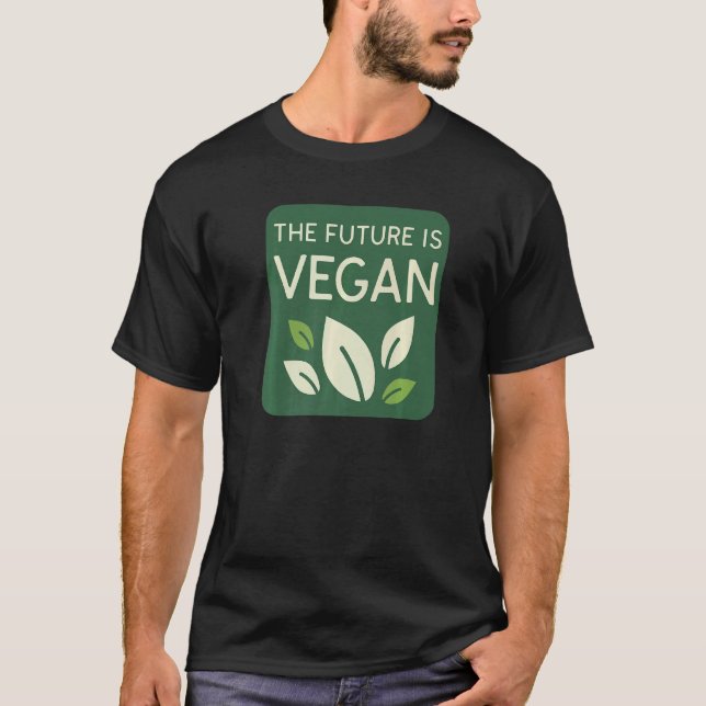 T-shirt Végétarien Végétalien Le Futur Est Végétalien Cool (Devant)
