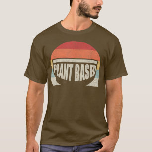 T-shirt végétarien vintage Retro à base de Plante