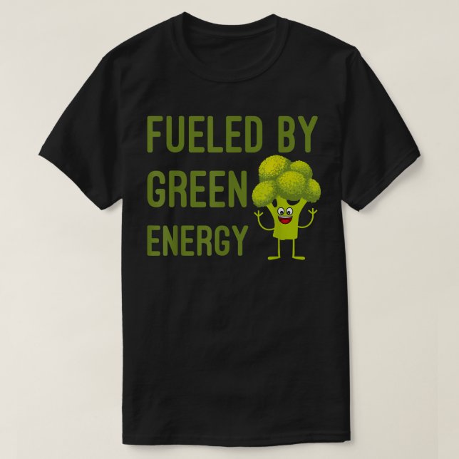 T-shirt Végétariens Légumes Alimentés Par L'Énergie Verte (Design devant)