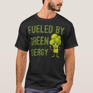 T-shirt Végétariens Légumes Alimentés Par L'Énergie Verte