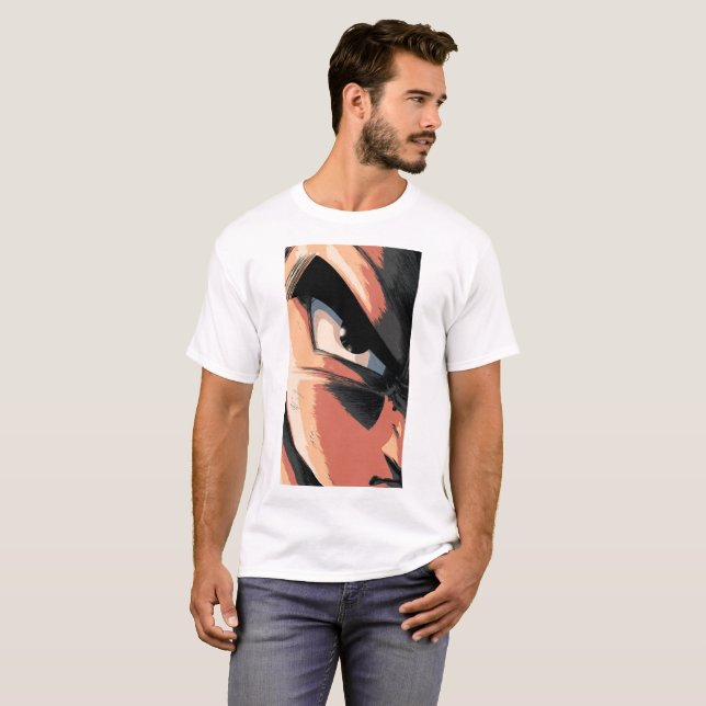 T-shirt Vegeta's Eye of Determination - Fierce Saiyan Clos (Devant entier)