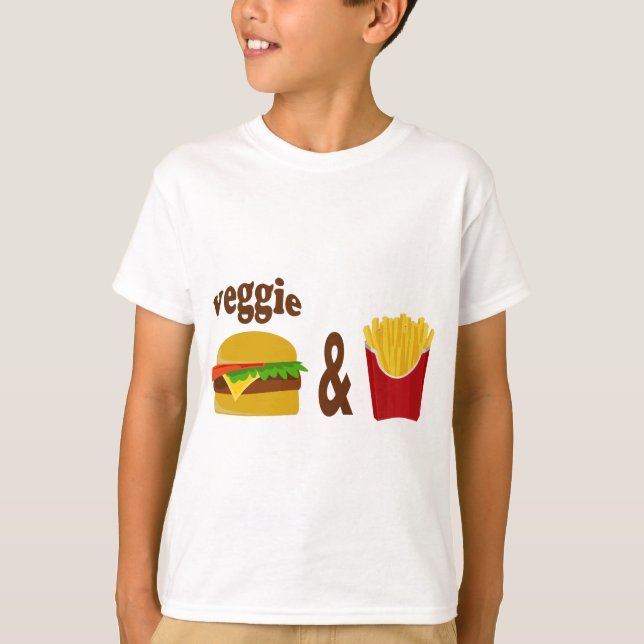 T-shirt Veggie Burger et Fries (Devant)