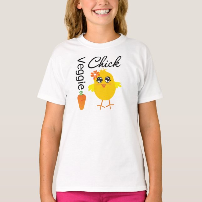 T-shirt Veggie Chick (Devant)