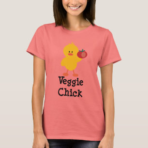 T-shirt Veggie Chick Ringer