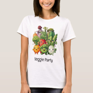 T-shirt Veggie Party pour végétarien drôle