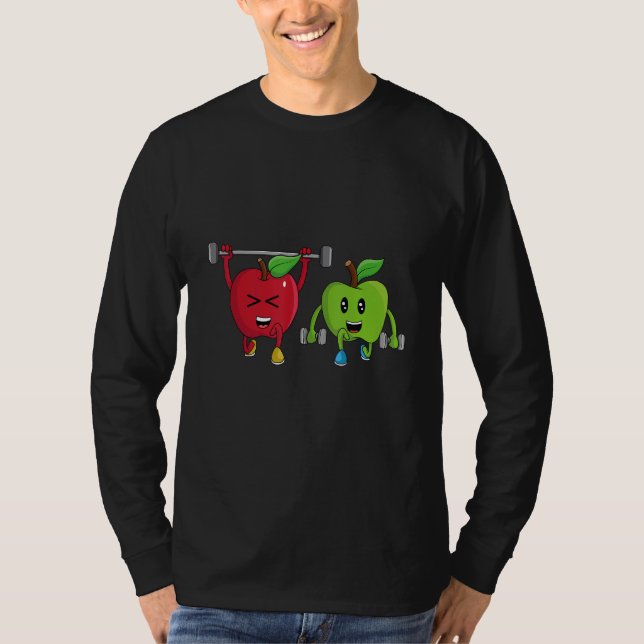 T-shirt Veggie Power Apples Strength Vegan Protein Vegan (Devant)