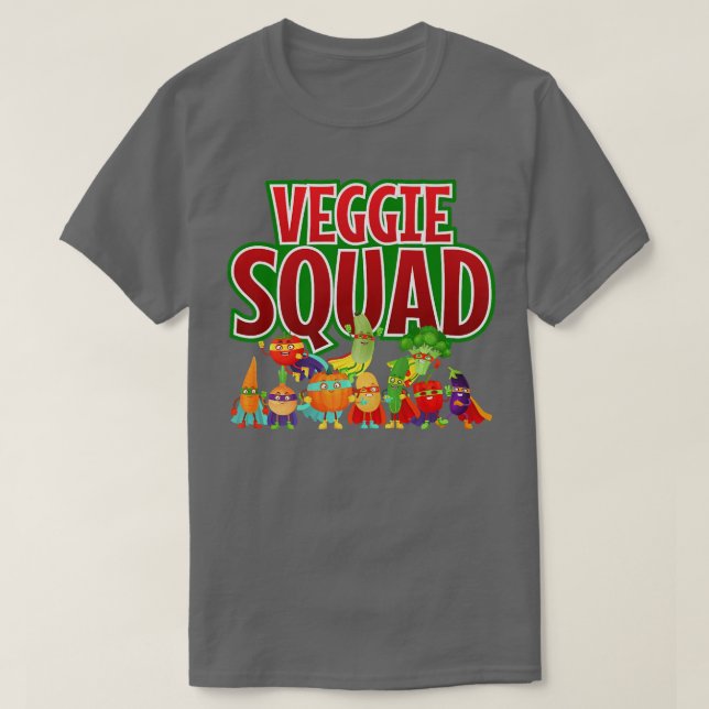 T-shirt Veggie Squad Retro Vegetable Vegetarian Vegetarian (Design devant)