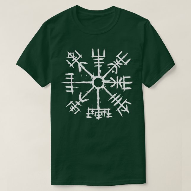 T-shirt Végviseur de boussole viking (Design devant)