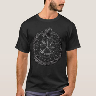 T-shirt Vegvisir avec Ouroboros et runes