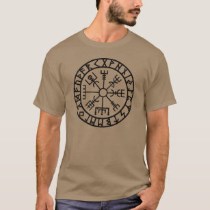 T-shirt Vegvisir, Compass islandais, Runes, Protection