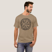 T-shirt Vegvisir, Compass islandais, Runes, Protection (Devant entier)